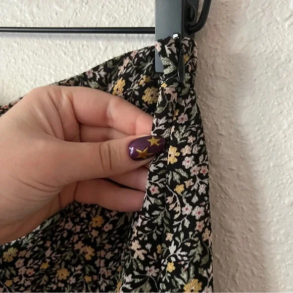Max Studio Asymmetrical Skirt Ditsy Floral Print Size Large - Picture 6 of 9